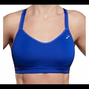 Brooks Running Uprise Crossback Sports bra Size Small Royal Blue Racerback